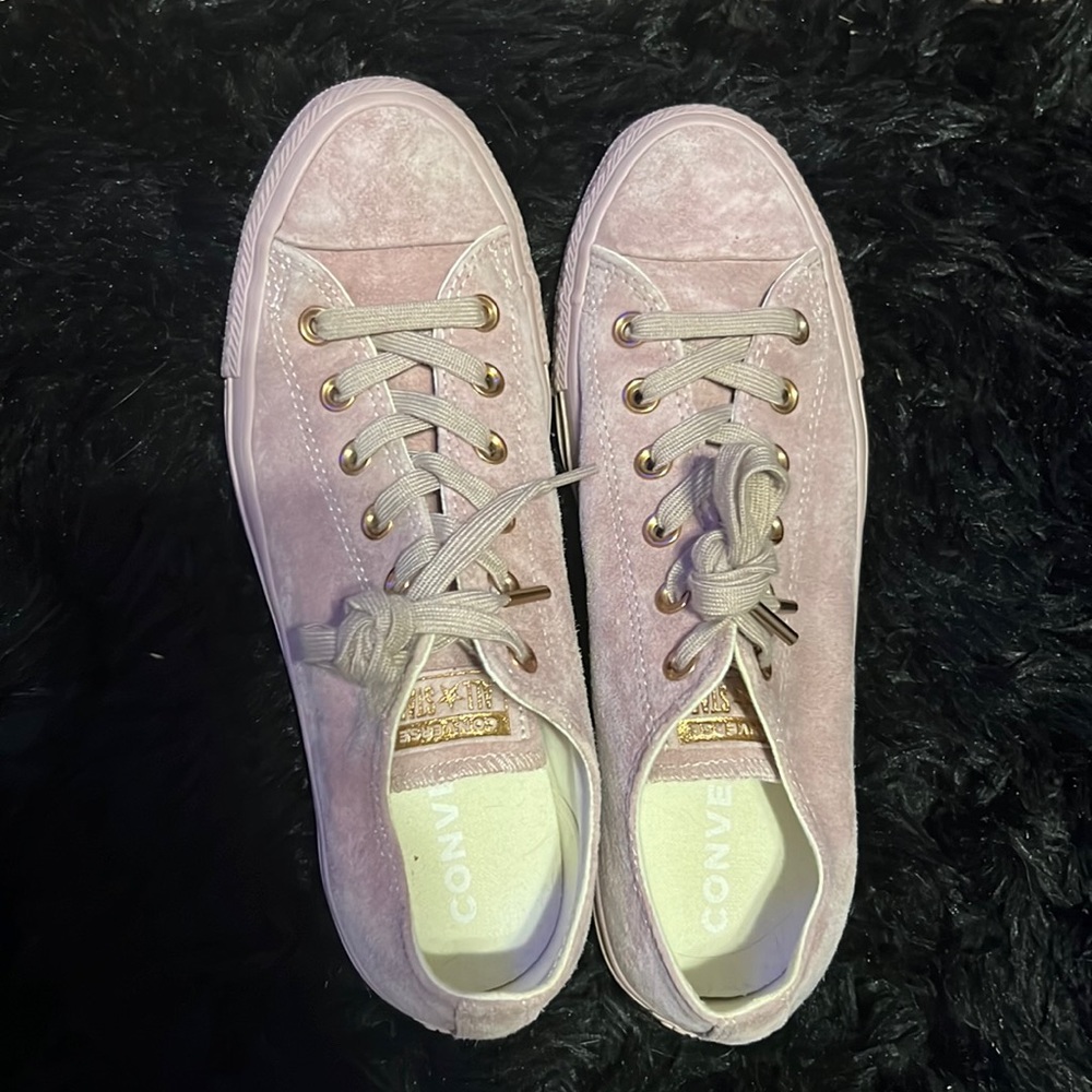 Converse Shoes| Blush Pink Chuck Taylors with Rose Gold Accents